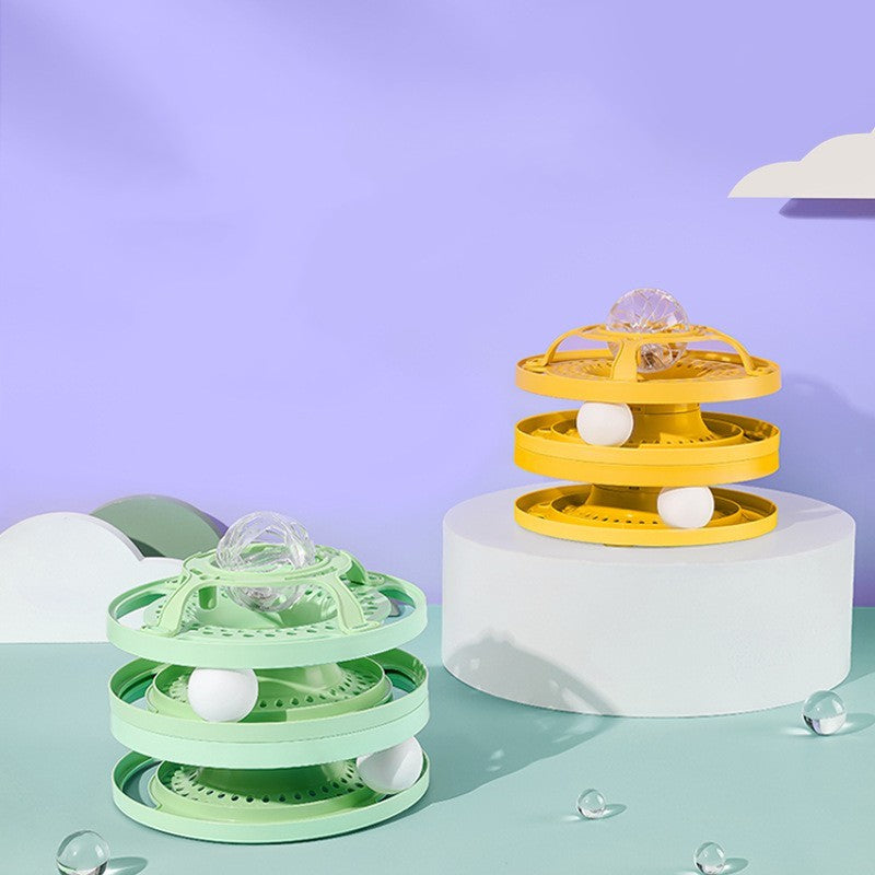 Multi-Level Cat Ball Tower – Boosts Hunting Instinct & Eases Anxiety