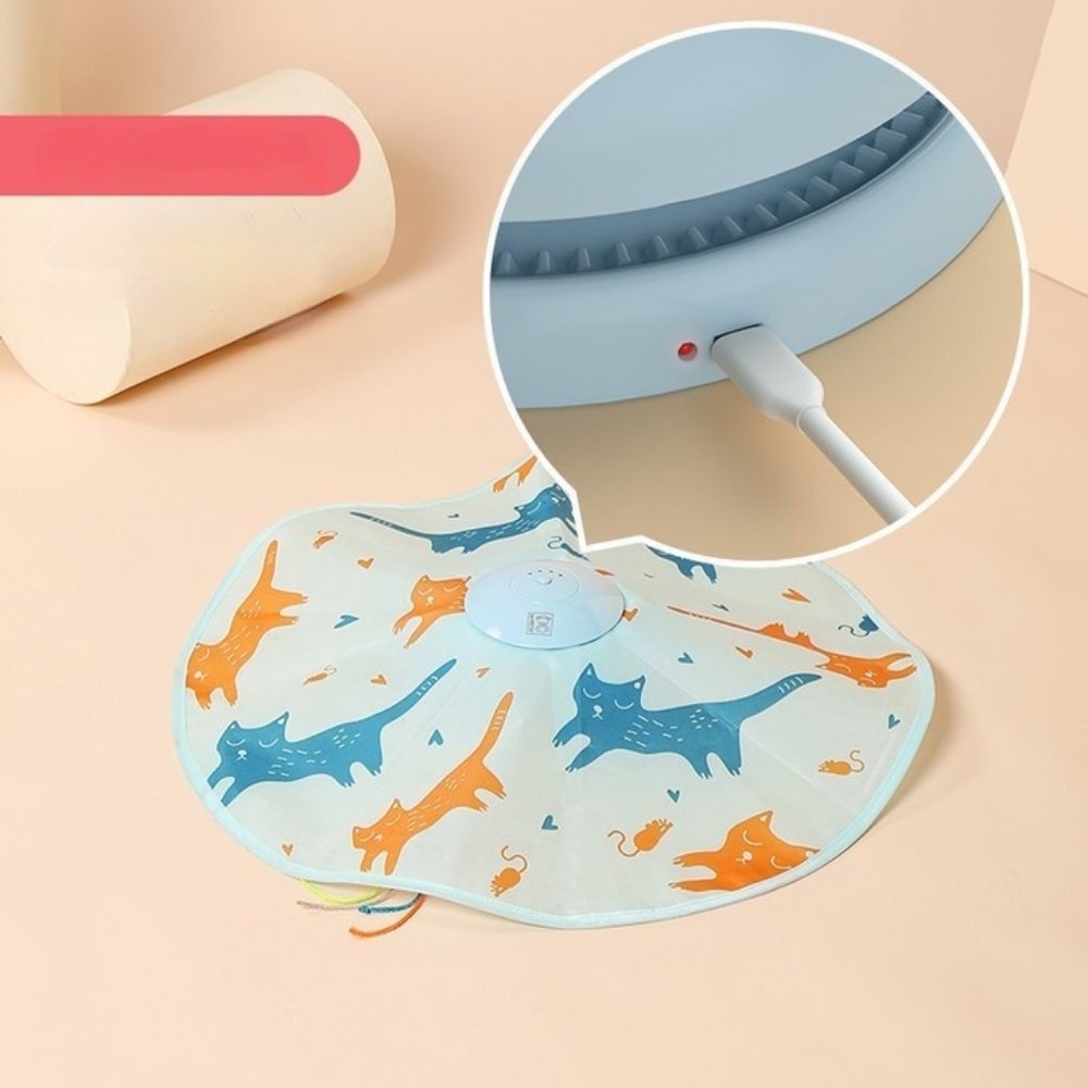 Interactive Spinning Cat Teaser – Motion-Sensor Fun