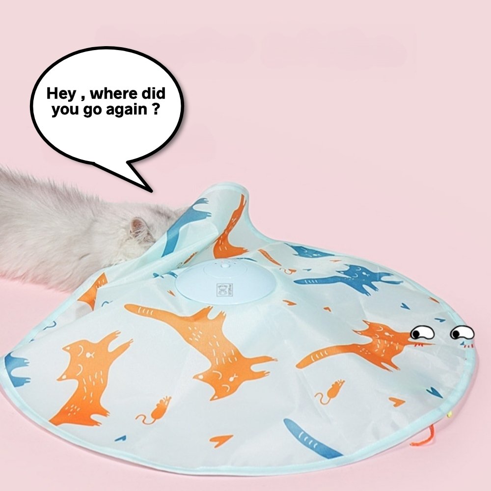 Interactive Spinning Cat Teaser – Motion-Sensor Fun