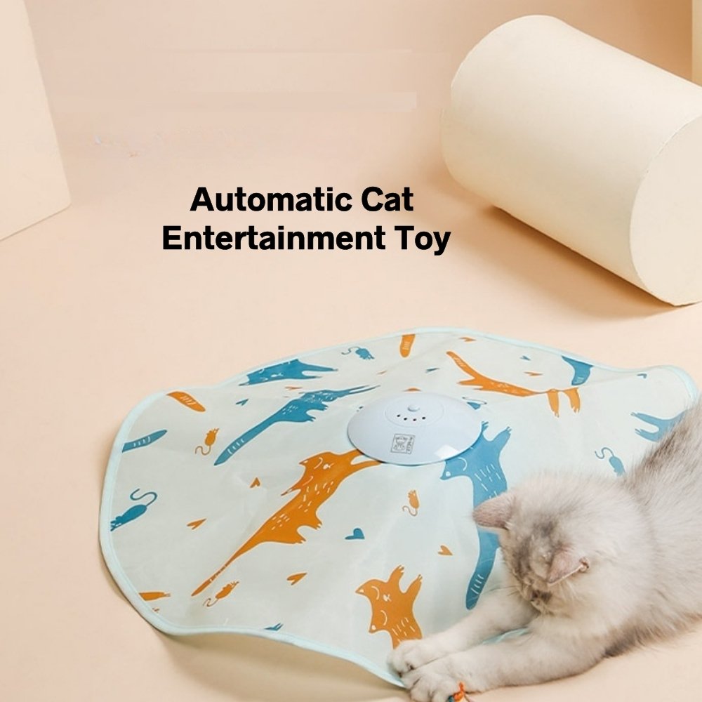 Interactive Spinning Cat Teaser – Motion-Sensor Fun