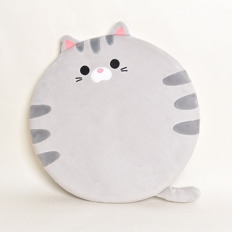 Adorable Round Cat Cushion – Cozy Memory Foam Pad for Home & Office