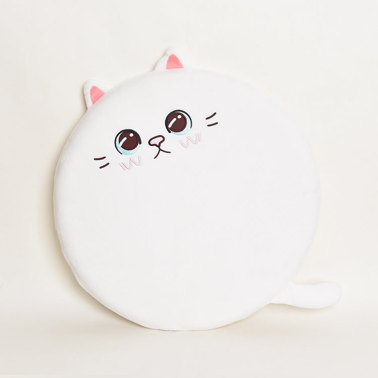 Adorable Round Cat Cushion – Cozy Memory Foam Pad for Home & Office