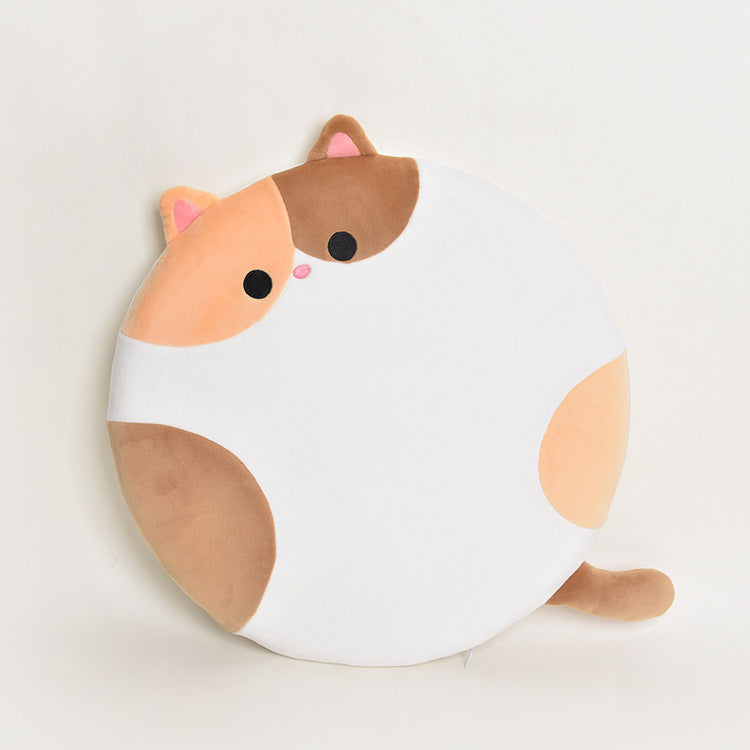 Adorable Round Cat Cushion – Cozy Memory Foam Pad for Home & Office