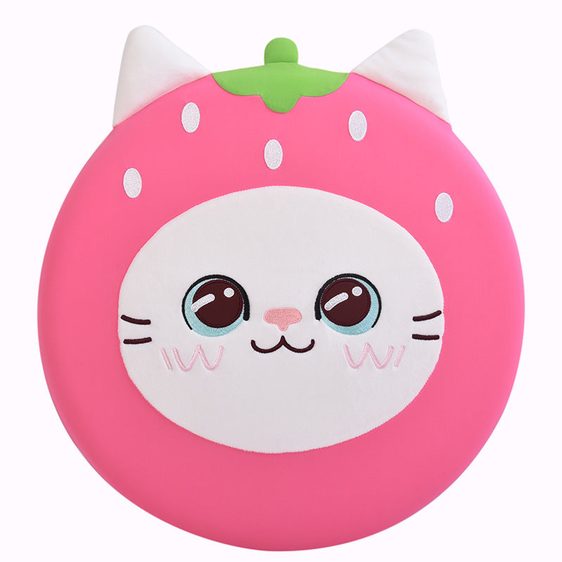 Adorable Round Cat Cushion – Cozy Memory Foam Pad for Home & Office